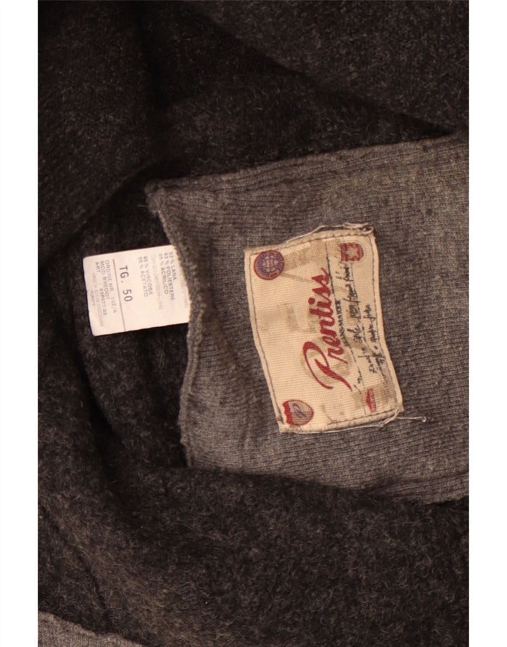 PRENTISS Caban en tricot pour homme IT 50 Large laine grise
