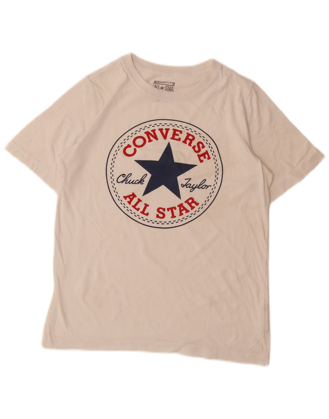 CONVERSE T-Shirt Graphique Garçon 10-11 ans Coton Blanc Moyen