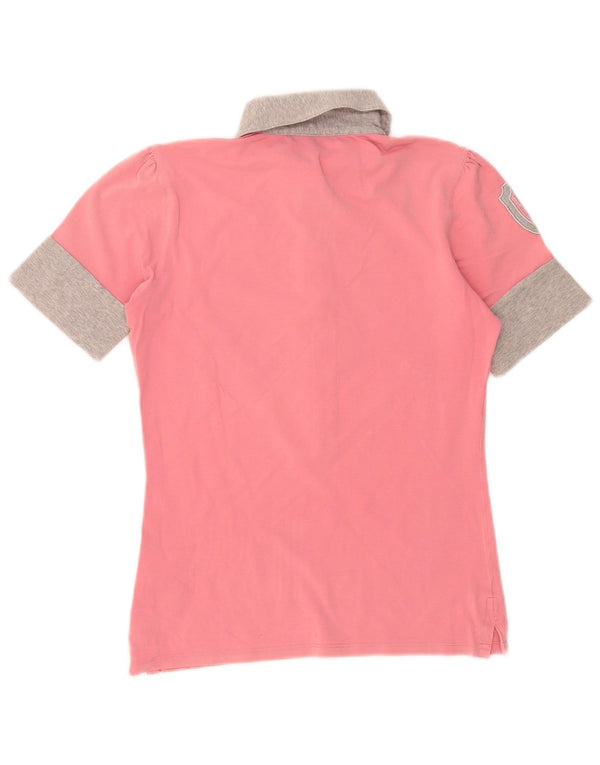La Martina Polo Graphique Femme UK 12 Coton Colorblock Rose Moyen