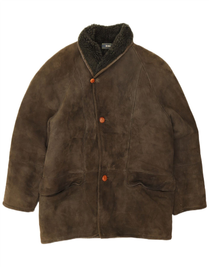 Dibi Manteau en peau de mouton pour homme IT 50 Large Kaki Shearling