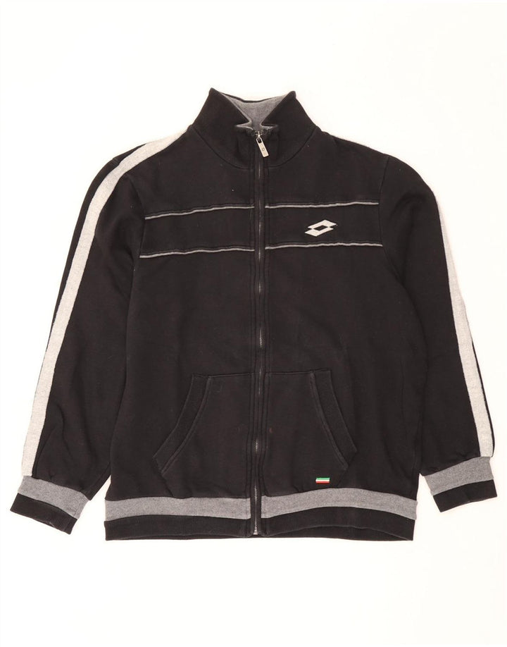Lotto Veste de survêtement pour femme UK 14 Medium Noir Colourblock Coton