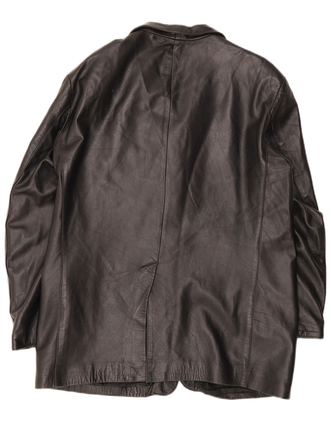 veste en cuir homme vintage IT 54 2XL Noir