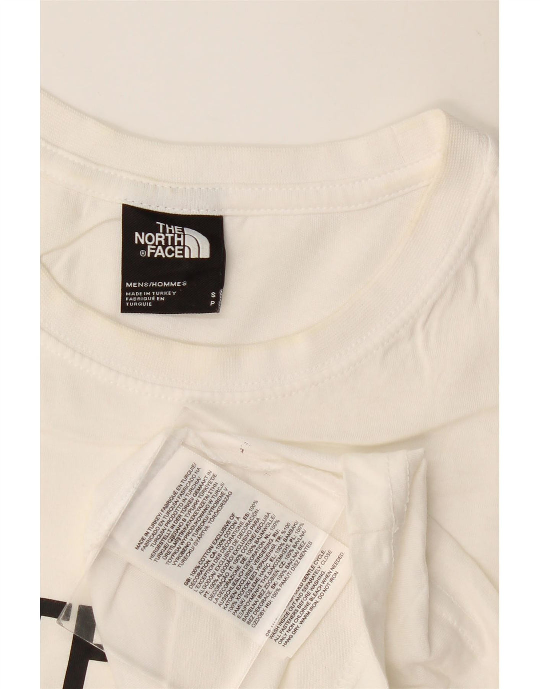 THE NORTH FACE T-shirt graphique pour hommes, petit, en coton blanc