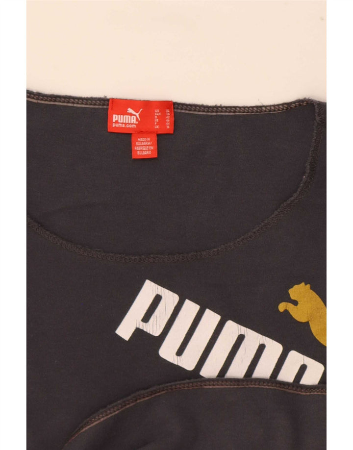 Puma Haut graphique à manches longues pour femme UK 16 Large Gris