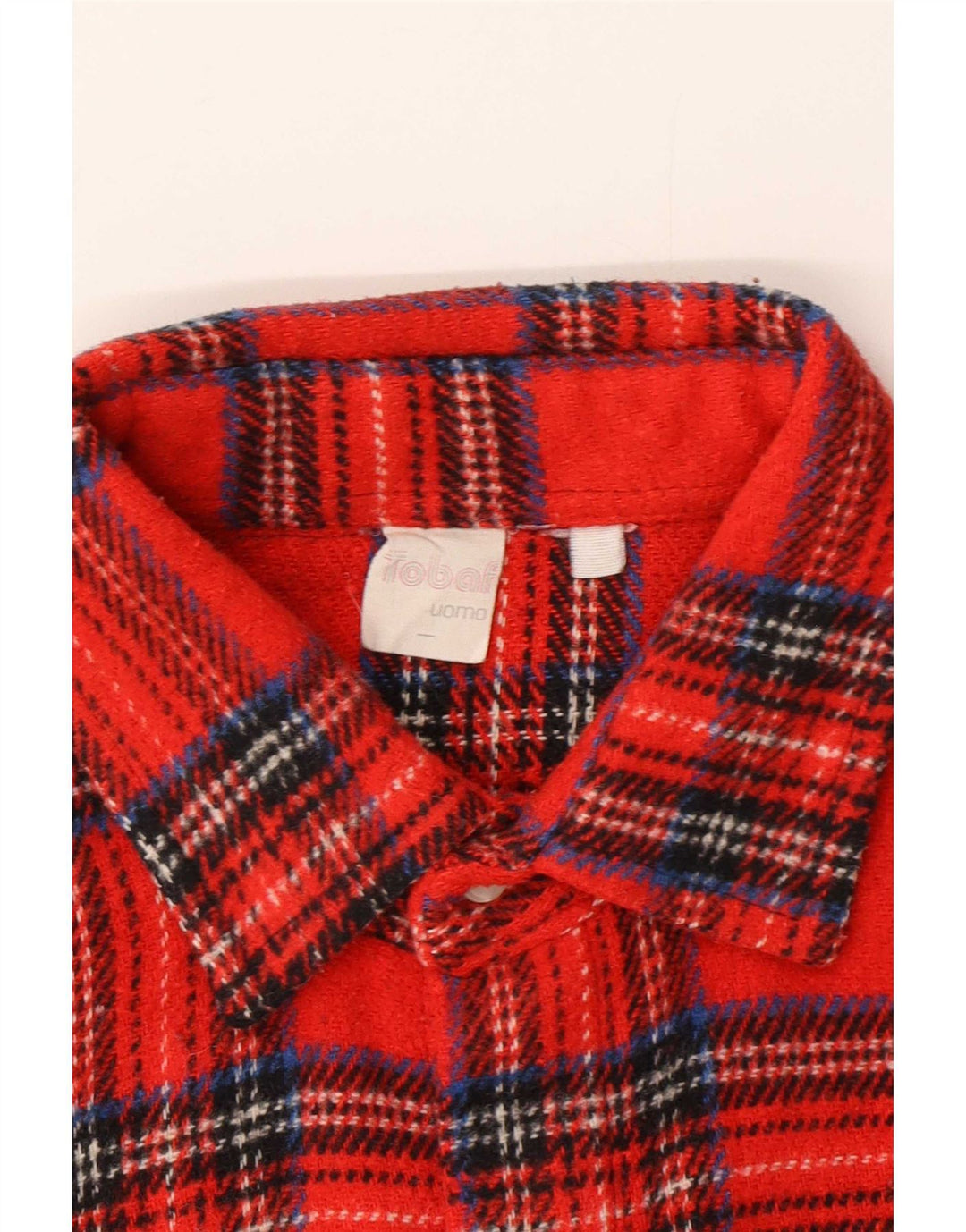 Chemise en flanelle homme vintage grand chèque rouge