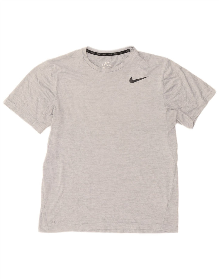 Nike Homme Dri Fit T-Shirt Haut Gris Moyen Moucheté Polyester