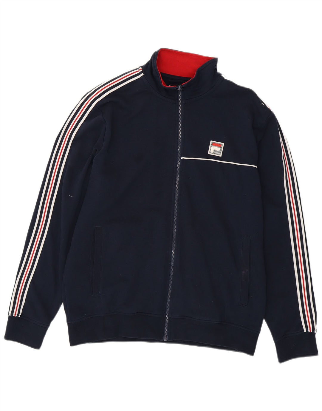FILA Veste de Survêtement Homme Large Bleu Marine Coton