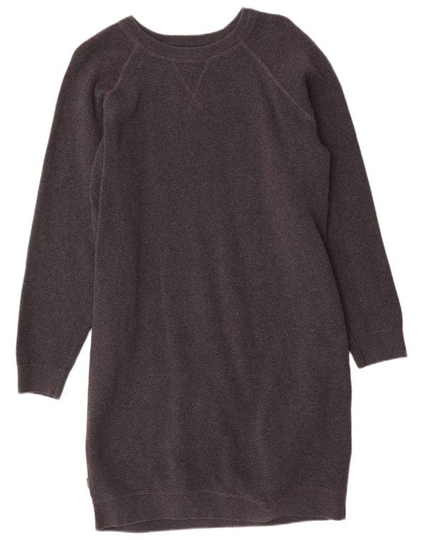 Superdry Robe pull à manches longues pour femme UK 14 Large Gris Coton