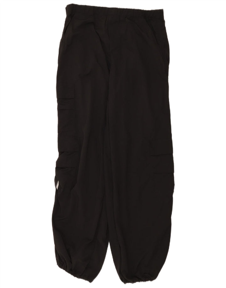 Pantalon Cargo Coupe Ample Zara Femme Moyen W30 L31 Noir Polyamide