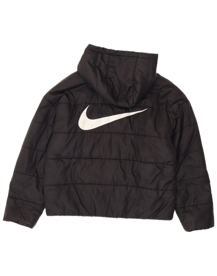 Veste rembourrée à capuche Nike garçon graphique 10-11 ans noir moyen polyester