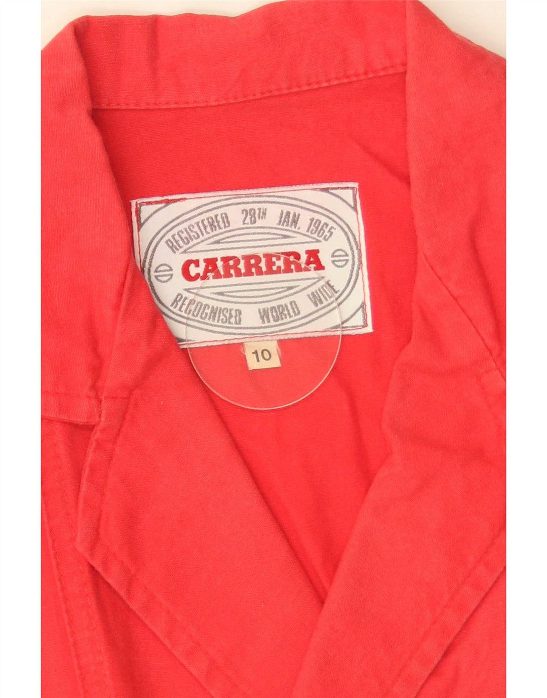 Carrera Veste blazer courte à double boutonnage pour femme UK 10 Small Rouge