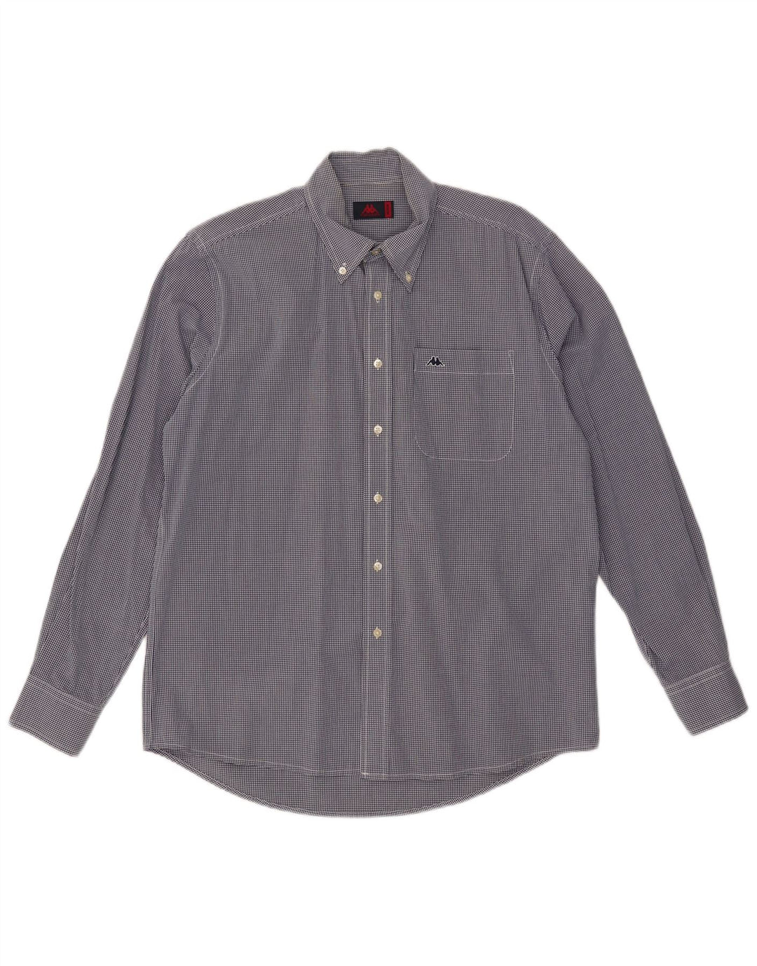 Kappa Chemise Homme Bleu Marine Moyen Vichy Coton