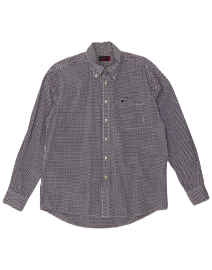 Kappa Chemise Homme Bleu Marine Moyen Vichy Coton