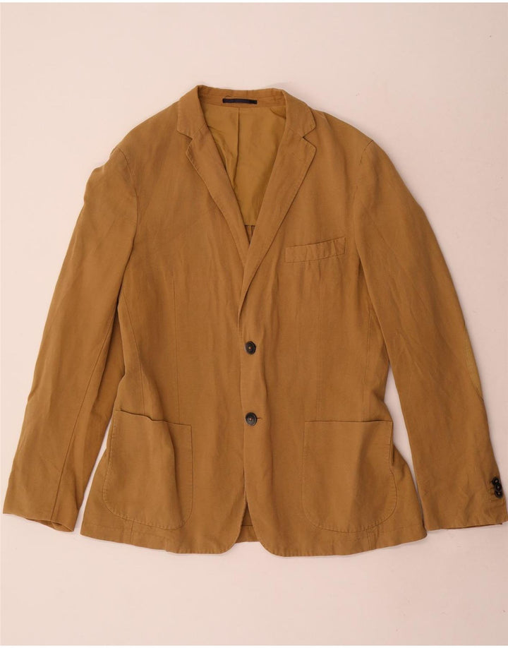 Gant Veste Blazer 2 Boutons Homme IT 50 Large Marron Lin