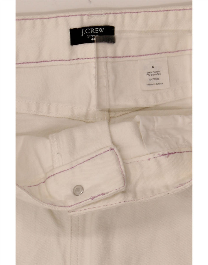 J. Crew Jupe en jean pour femme US 6 Medium W32 Coton blanc cassé