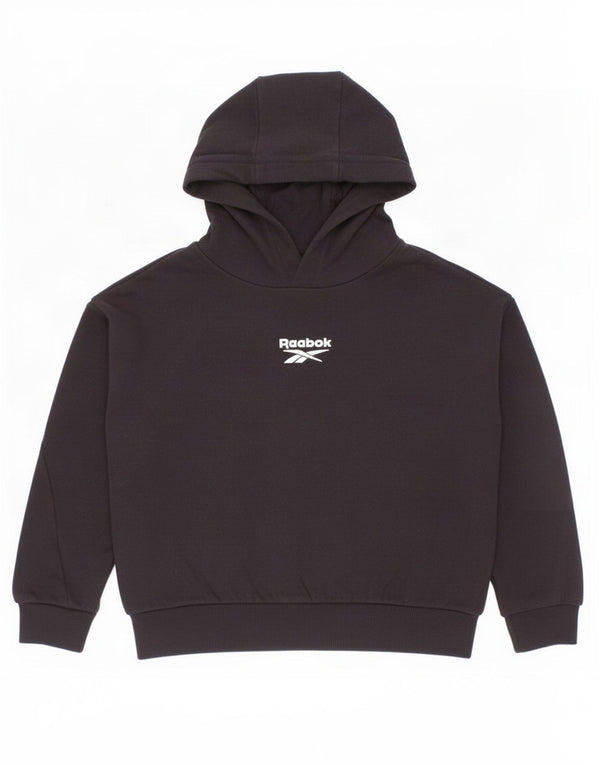 Reebok Pull à capuche fille 6-7 ans Noir Colourblock Cotton