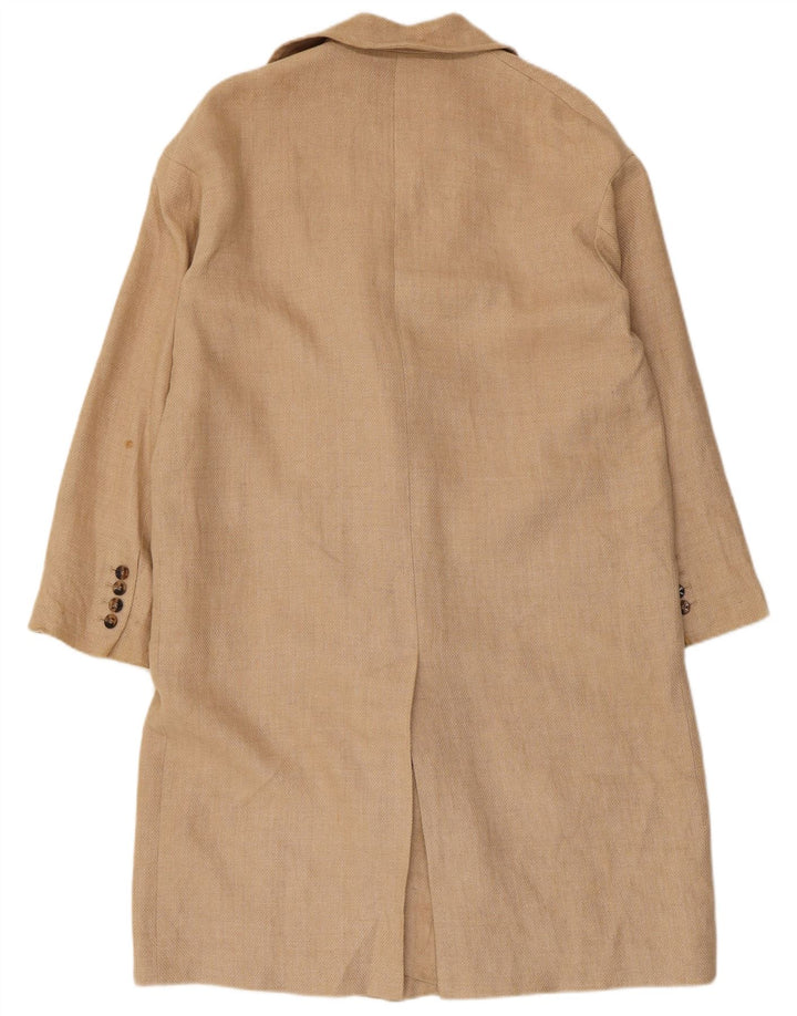 Zara Manteau croisé pour femme UK 14 Viscose beige moyen