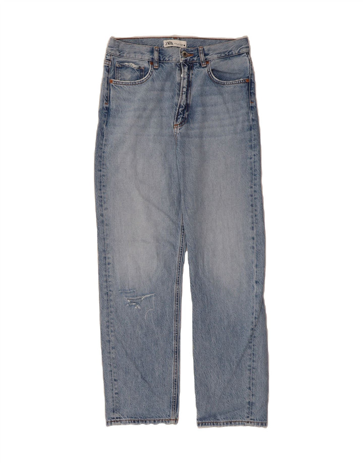 ZARA Womens Distressed Wide Leg Jeans EU 36 Small W30 L29 Blue Vintage Zara and Second-Hand Zara from Messina Hembry 