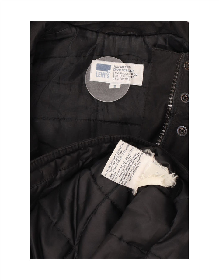Levi's Manteau coupe-vent coupe ample pour fille 8-9 ans Petit Noir Polyester