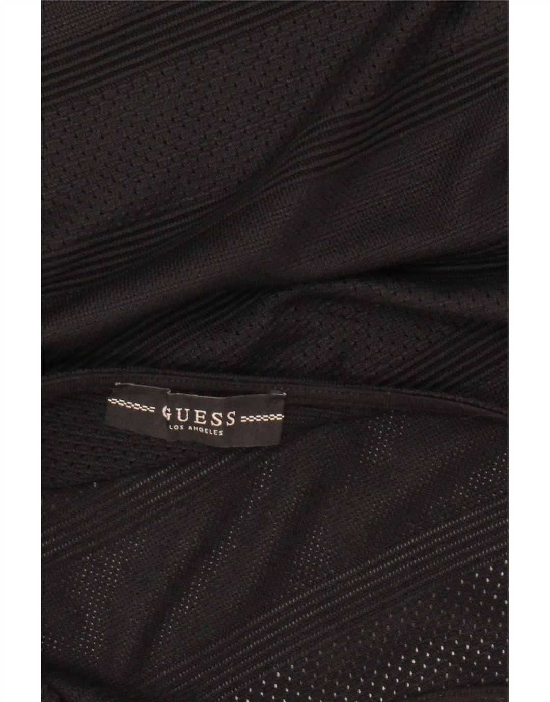 GUESS Pull court à col bateau pour femme UK 4 XS Noir rayé