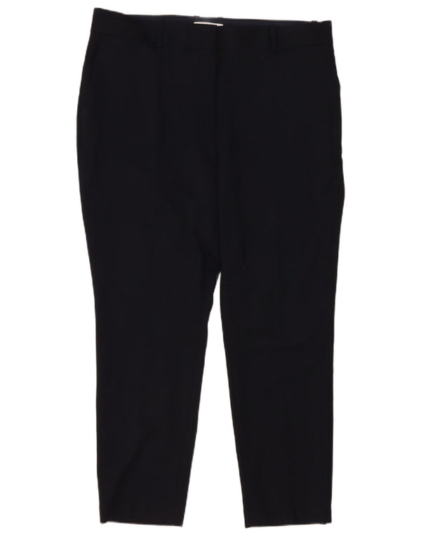 Reiss Pantalon décontracté coupe slim pour femme UK 18 XL W40 L29 Laine noire