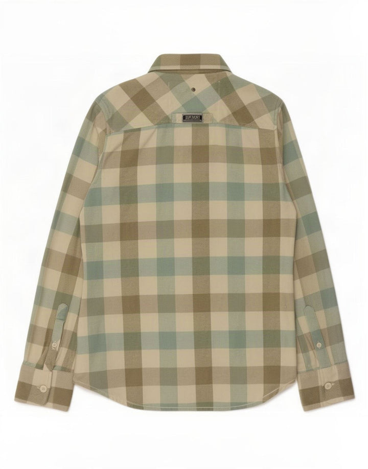 Superdry Chemise Flanelle Homme Vert Moyen Vichy Coton