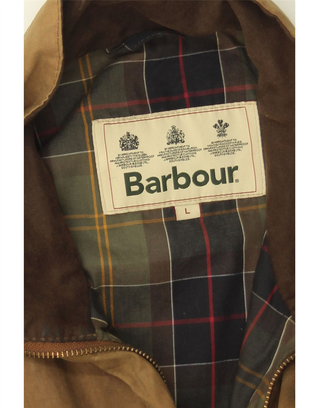 Barbour Veste en coton ciré pour homme UK 40 Grand coton marron