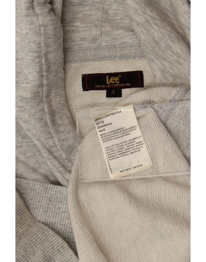LEE Pull à capuche graphique homme petit gris coton