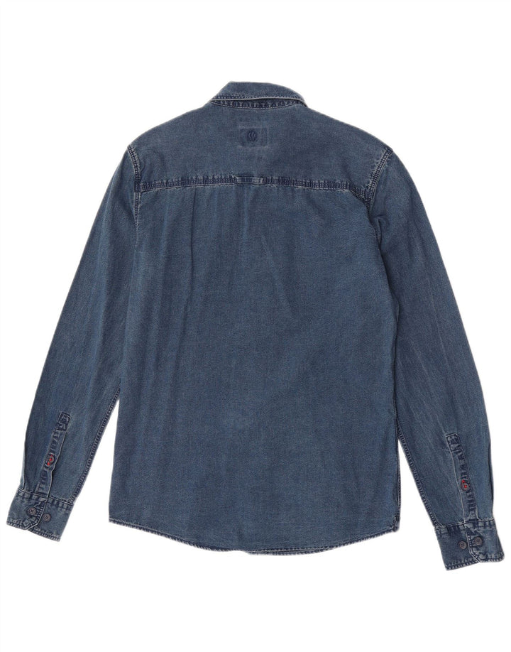 Chemise en Jean Slim Fit Homme Fat Face Petit Bleu Coton