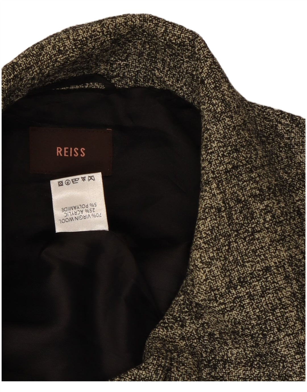 Reiss Veste Blazer 4 Boutons Femme UK 10 Petite Laine Grise