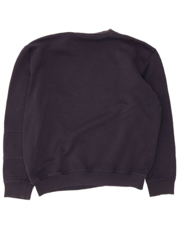 Ellesse Sweat-shirt surdimensionné graphique pour femme UK 10 Small Bleu marine