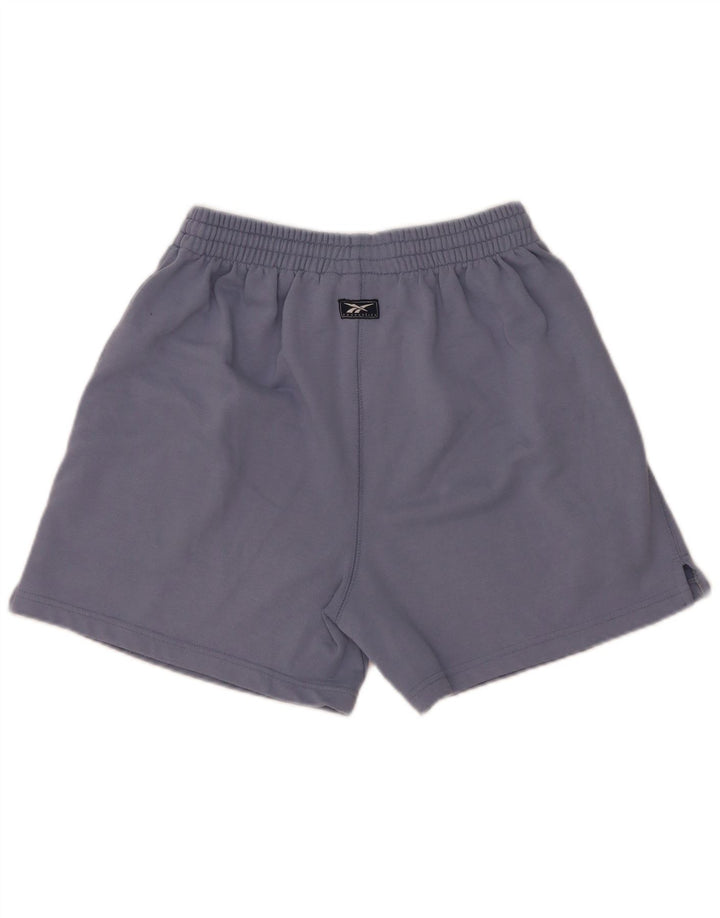 Reebok Short de sport pour femme UK 10 Small Bleu Polyester