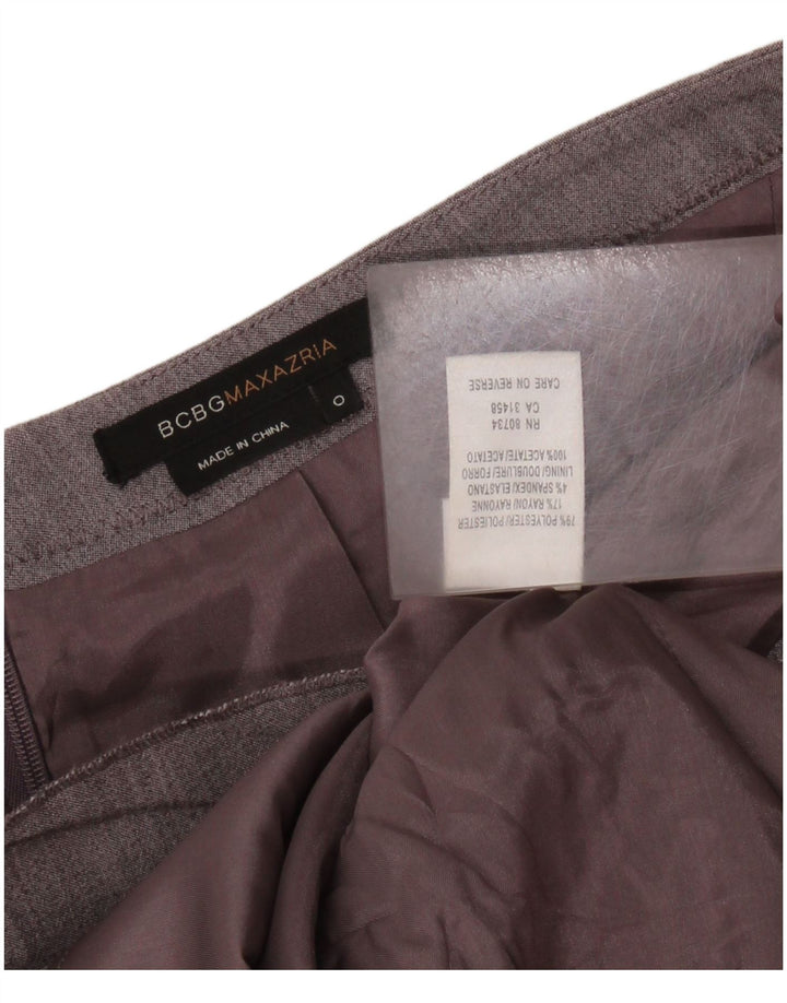 BCBGMAXAZRIA Jupe Trompette Femme US 0 XS W28 Gris Polyester