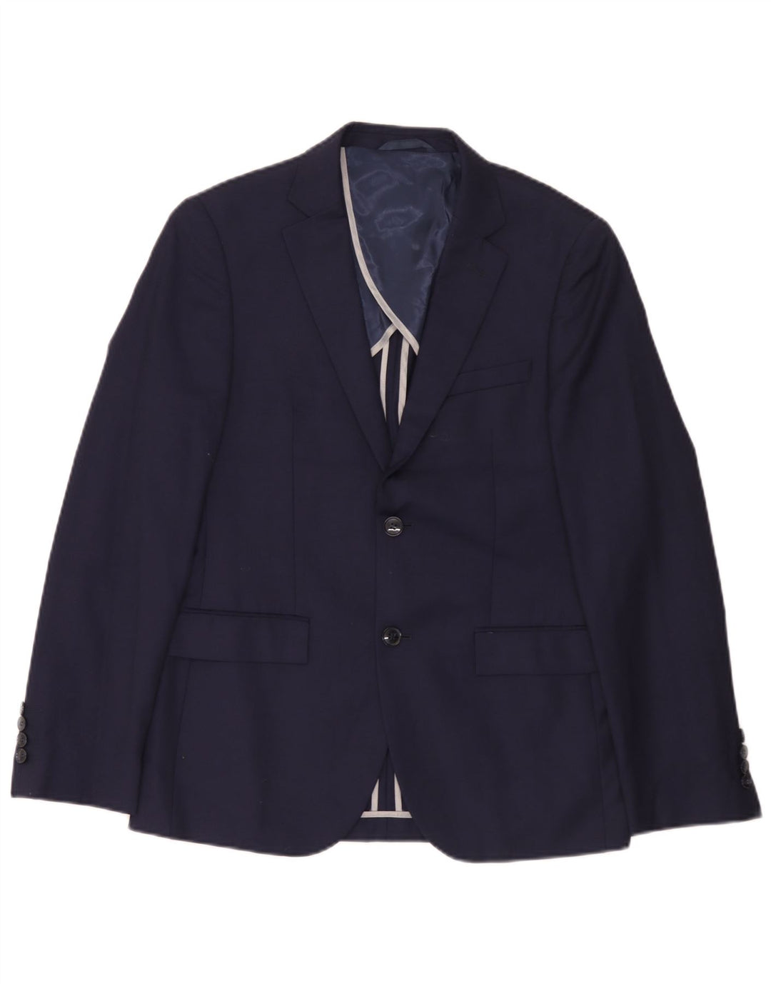 Dkny Veste Blazer Slim Fit à 2 Boutons pour Homme UK 38 Laine Bleu Marine Moyen
