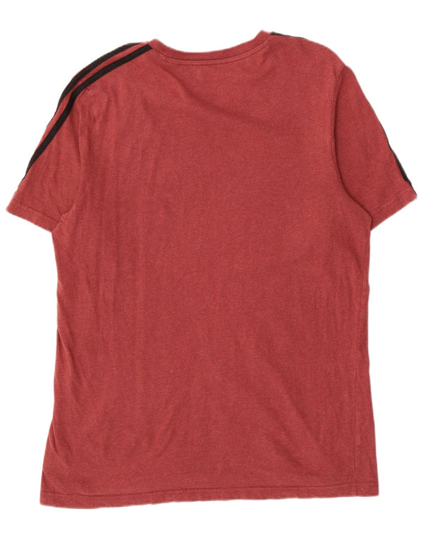 Adidas T-Shirt Homme Haut Large Rouge Coton