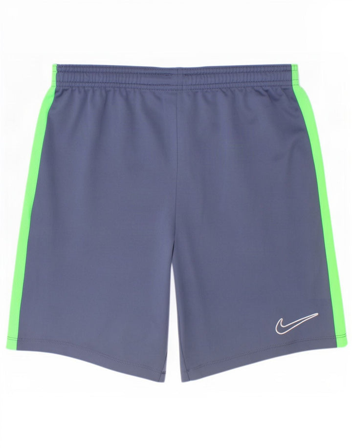 Nike Short de sport pour garçon 12-13 ans Large Bleu Colorblock Polyester