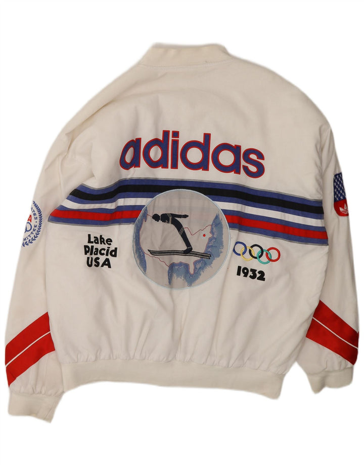 Adidas Mens Winter Olympics 80th Graphic Bomber Jacket UK 40 Grand Blanc