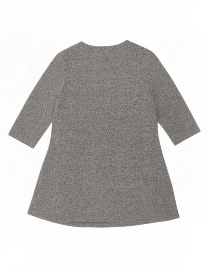 Marks & Spencer Robe trapèze à manches 3/4 pour femme UK 12 Gris moyen Polyester