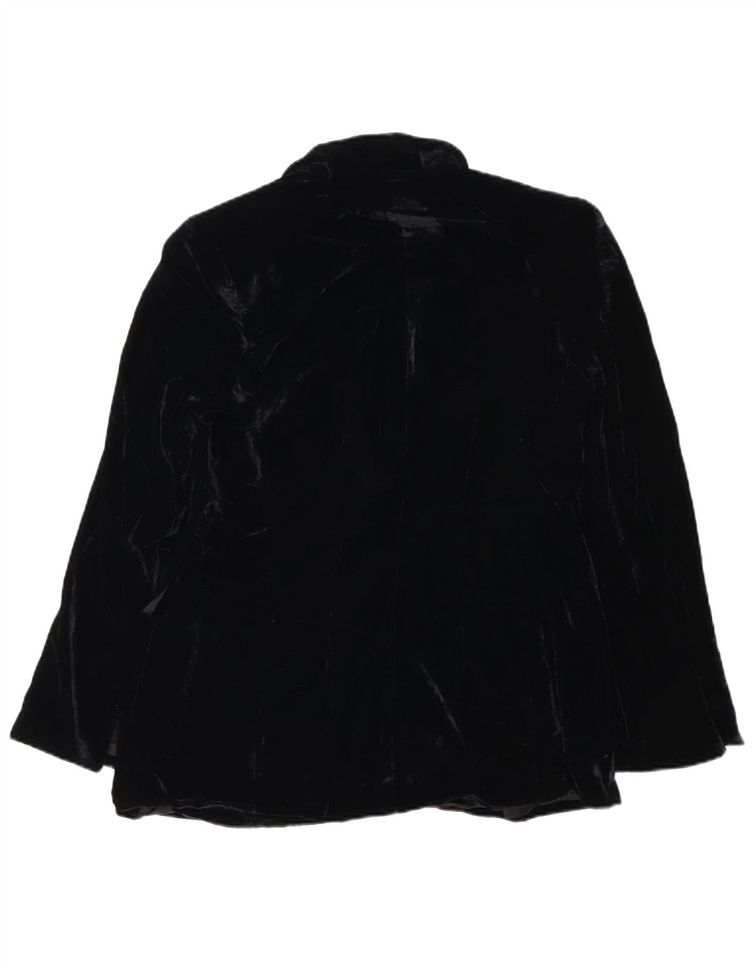 Zara Veste blazer surdimensionnée en velours à 1 bouton pour femme UK 14 Noir moyen