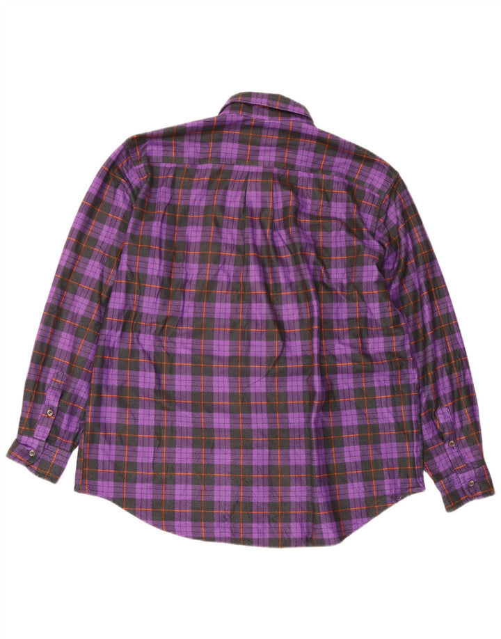 Aesse Chemise Homme Grand Carreau Violet