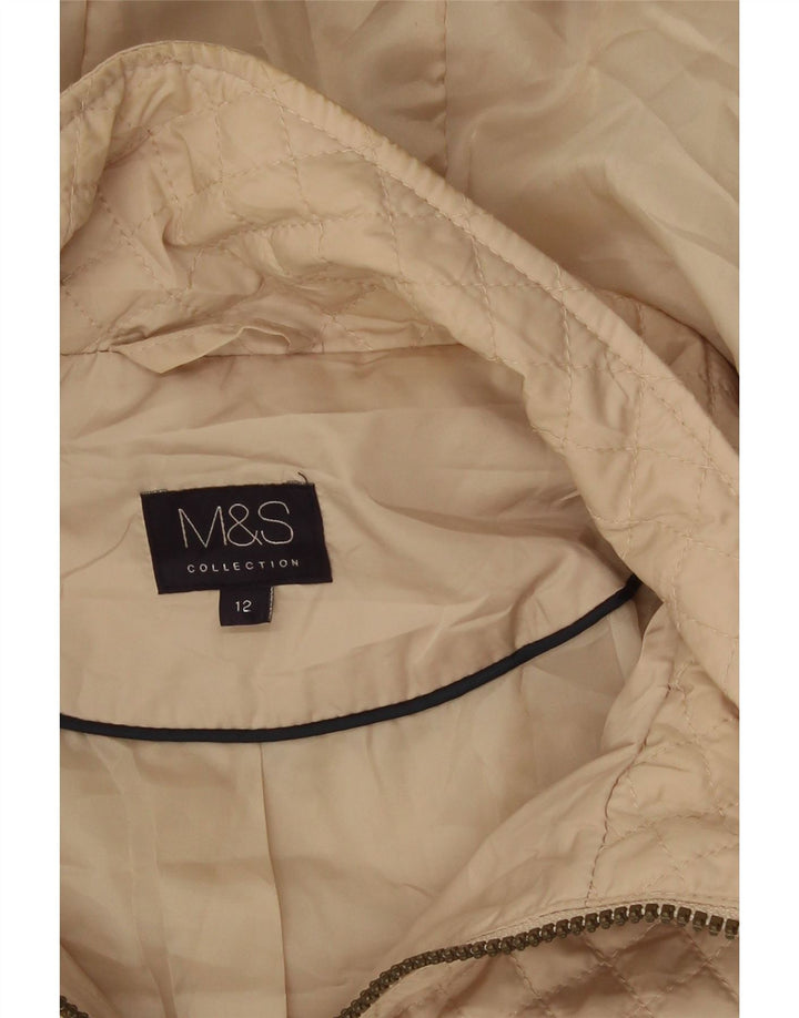 Marks & Spencer Veste matelassée à capuche pour femme UK 12 Beige moyen