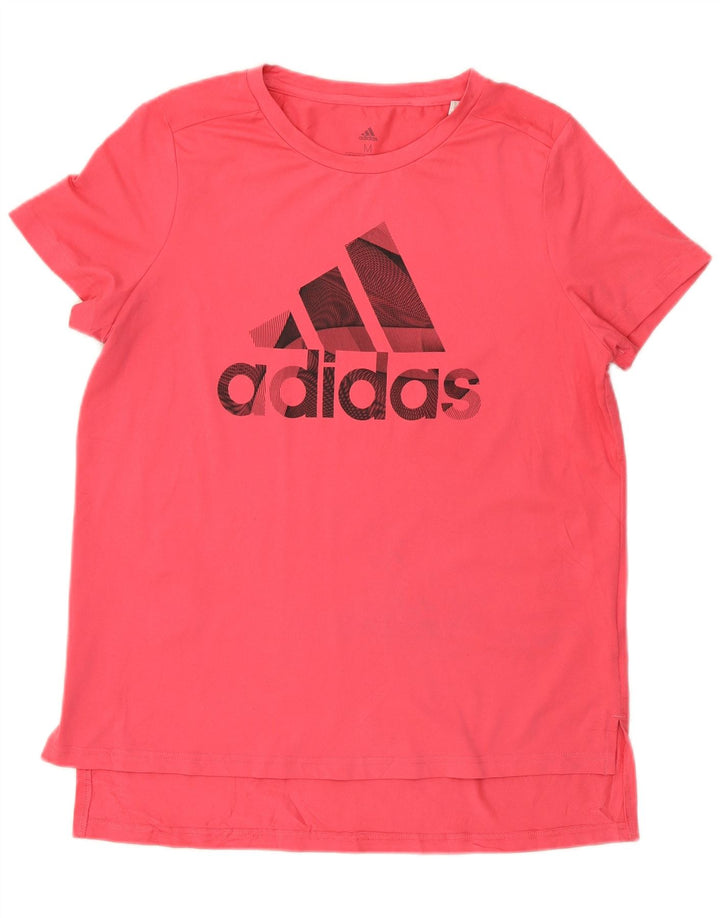 Adidas T-shirt graphique pour femme UK 12/14 Rose moyen Polyester