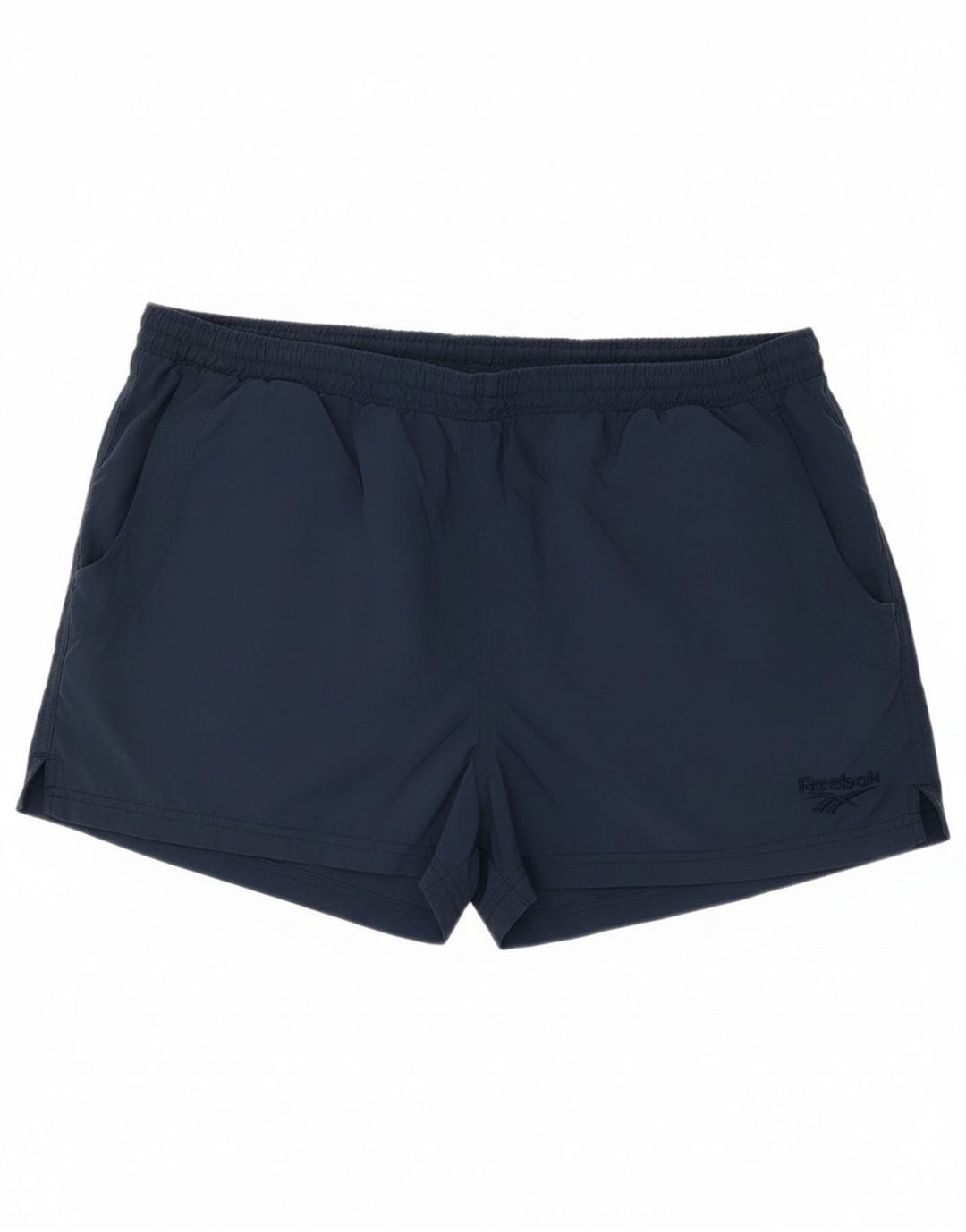 Reebok Short de Sport Homme Large Bleu Marine Nylon