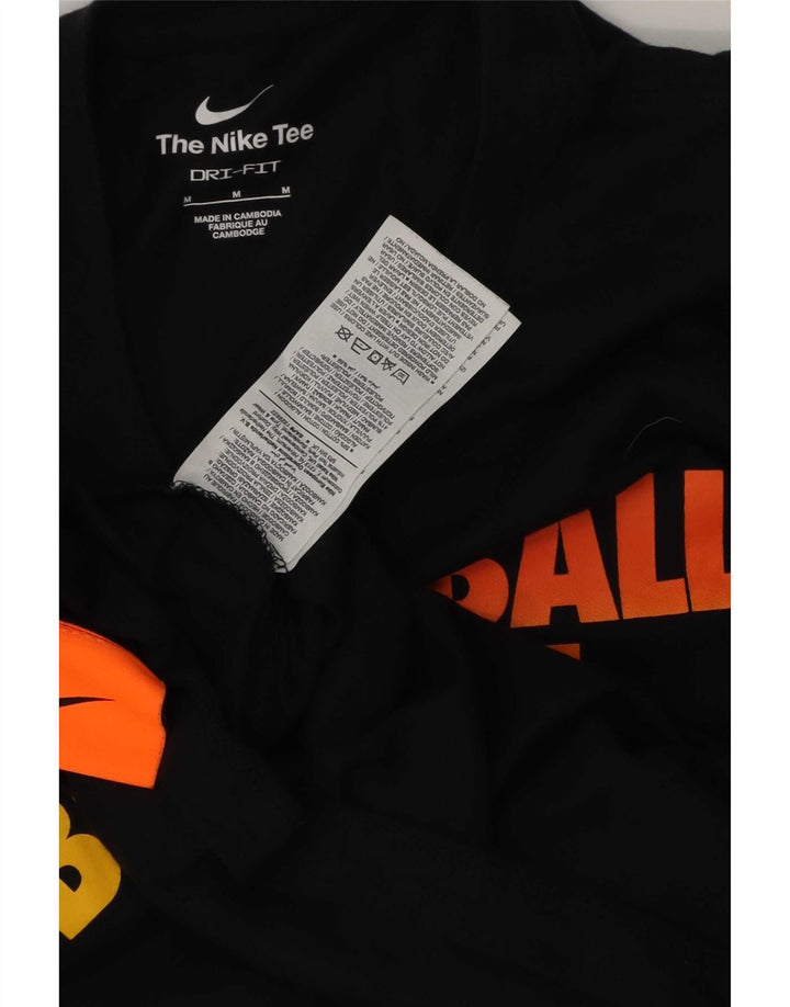 Nike T-shirt graphique pour homme en coton noir moyen