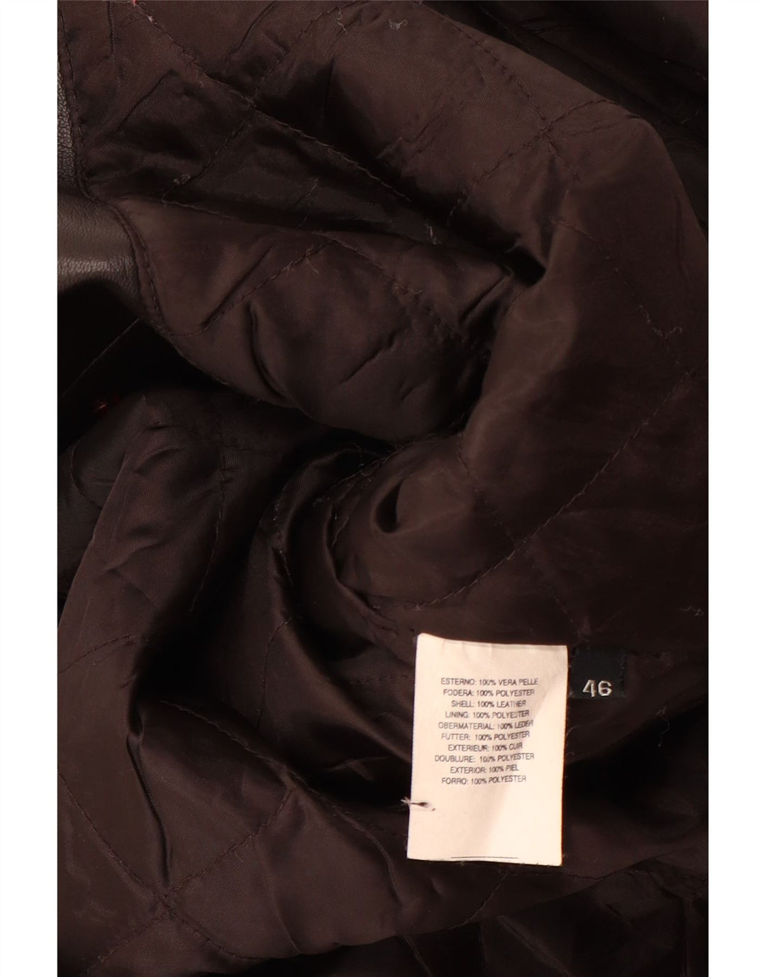 manteau en cuir femme vintage IT 46 Grand cuir noir