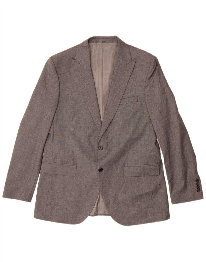 Marks & Spencer Veste blazer à 2 boutons pour homme UK 44 XL Gris Polyester