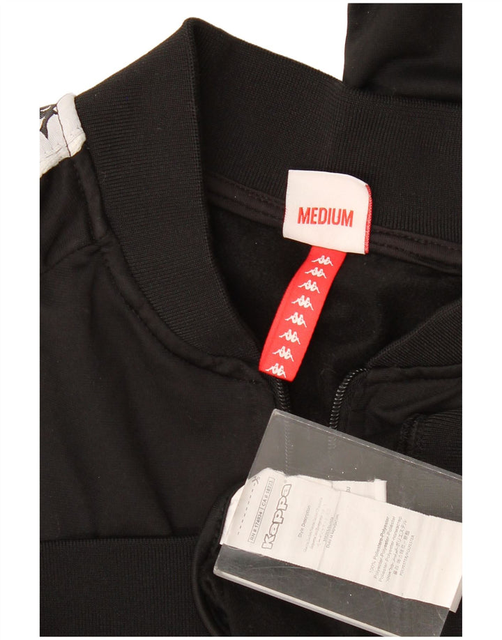 KAPPA Veste de survêtement graphique pour femme UK 14 Medium Black Colourblock