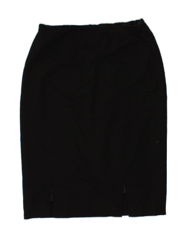 JAEGER Jupe midi femme UK 12 Medium W28 Laine noire