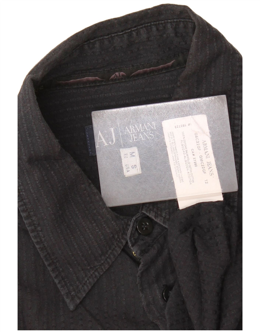 Armani Chemise Homme Coton Rayé Noir Moyen