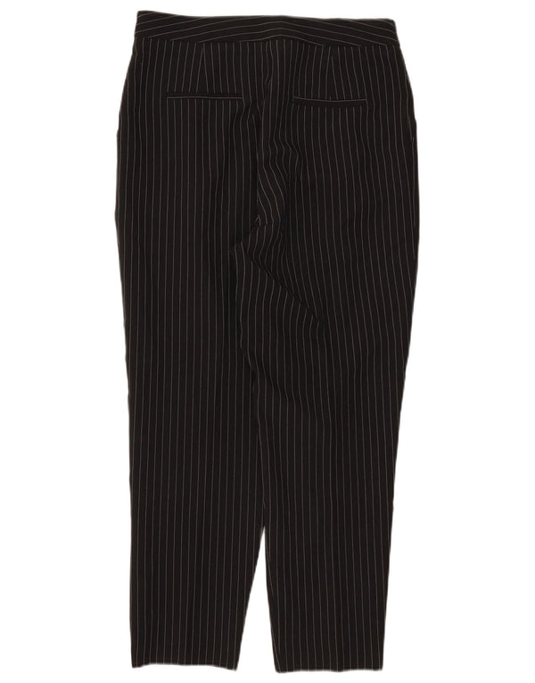 Topshop Pantalon chino court pour femme UK 12 Medium W30 L25 Noir à fines rayures